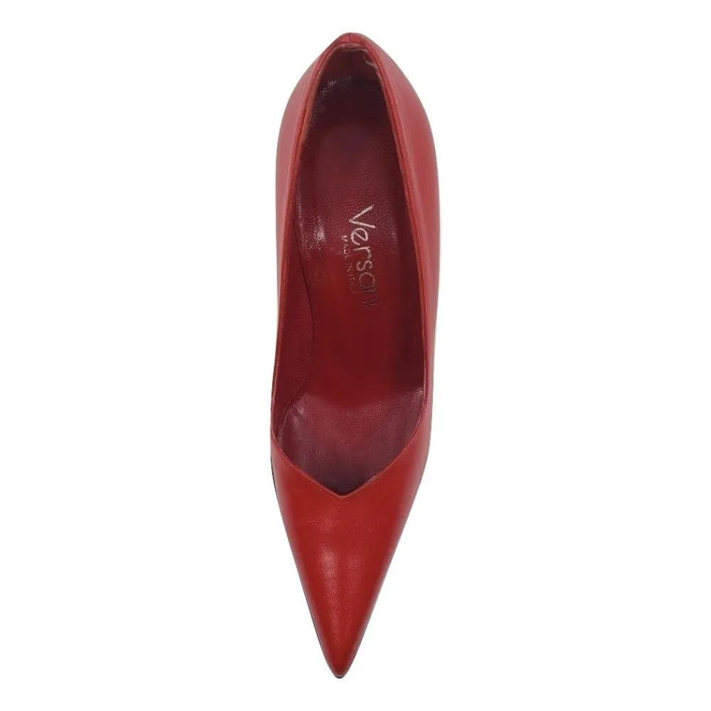 1001 Capretto Rosso Red Leather Versani Pumps