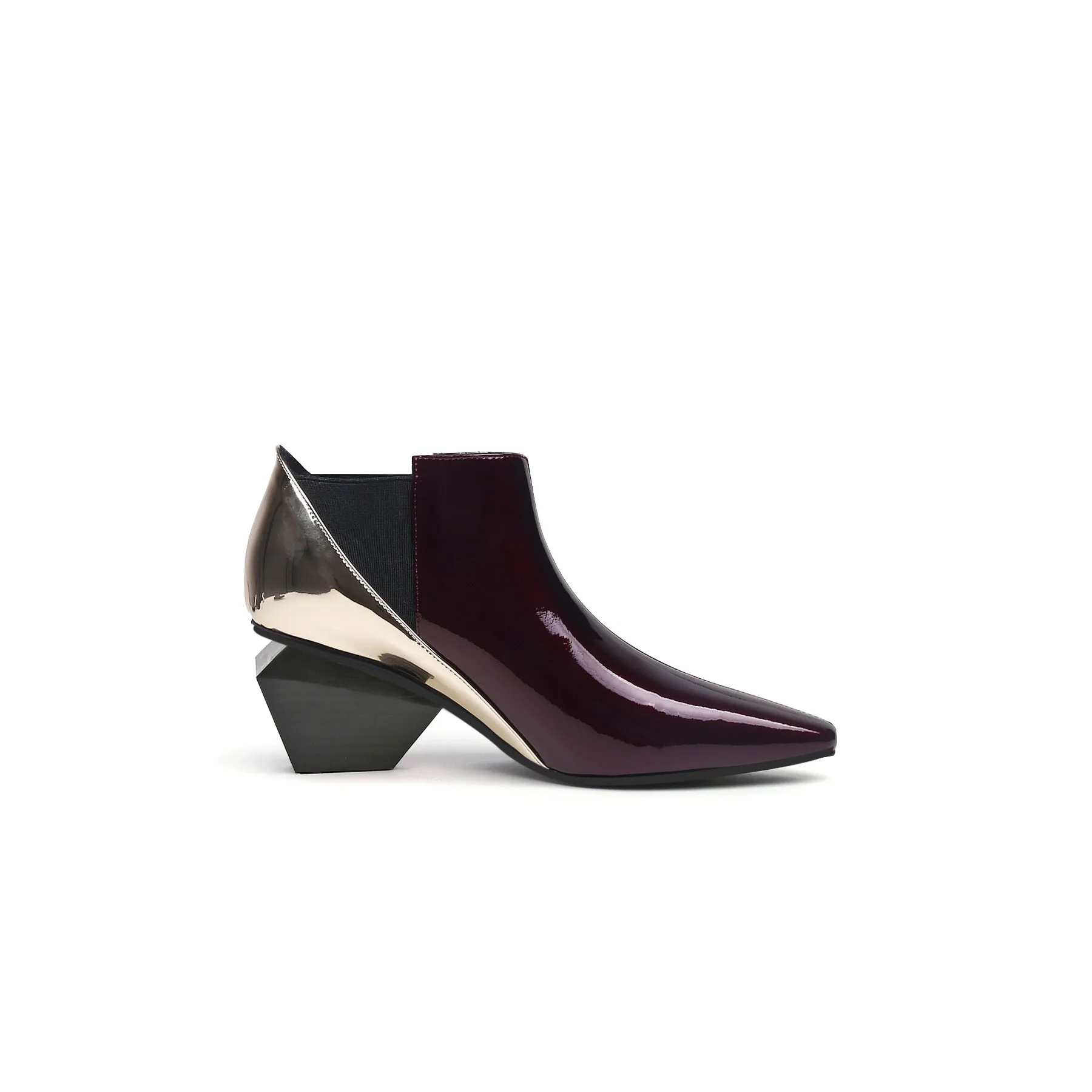 Artistic Patchwork Geometric Ankle Boots
