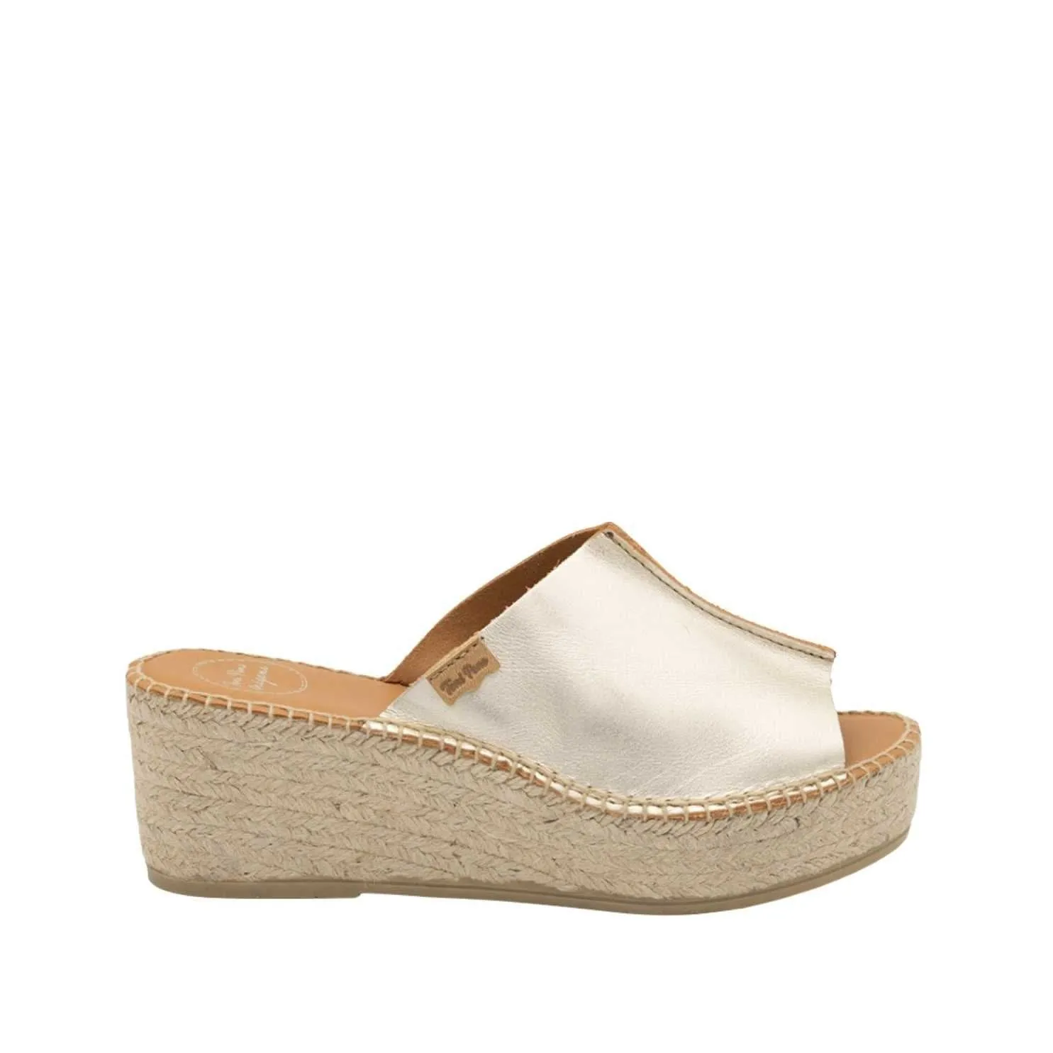 Basic Open Toe Leather Sandal Espadrille for Women - Ivonne