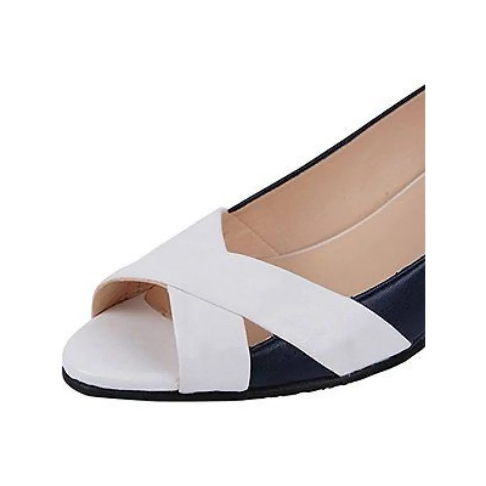 Copa Navy Jon Josef Leather Wedge Pump