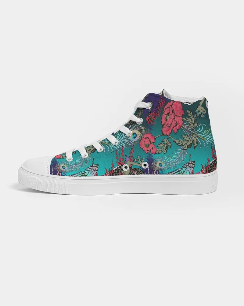 Dragon And Phoenix Men's Hightop Canvas Shoe
