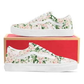 Green Bloom Low Top Flat Sneakers