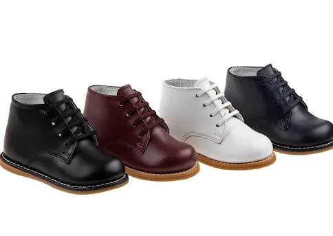 Josmo Logan Boys Navy Leather Walking Shoes