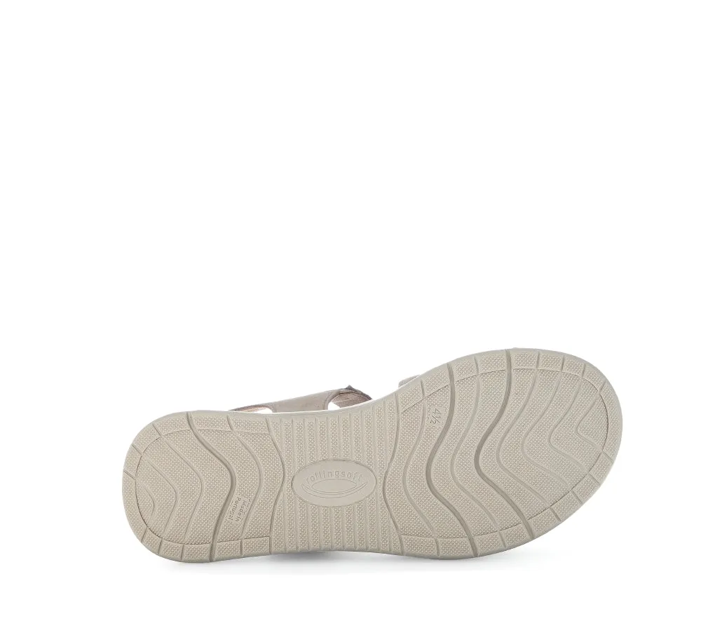 Rolling Soft Taupe Strap Sandal|6688543