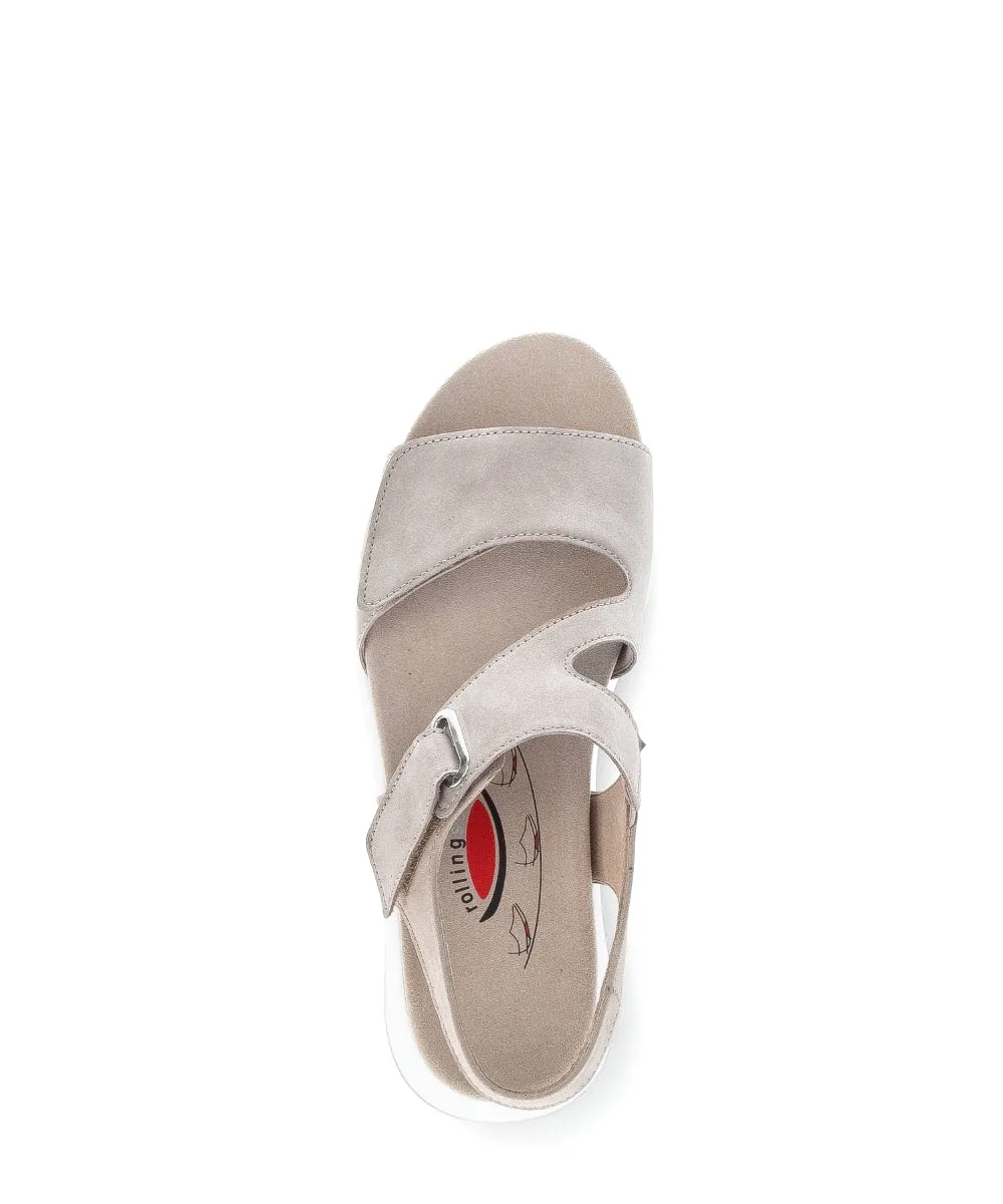 Rolling Soft Taupe Strap Sandal|6688543