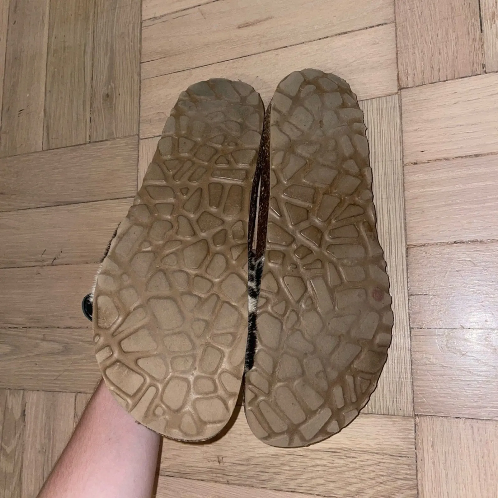 Seychelles Speechless Cow Hide Buckle Slide Cork Sandals (W8.5)