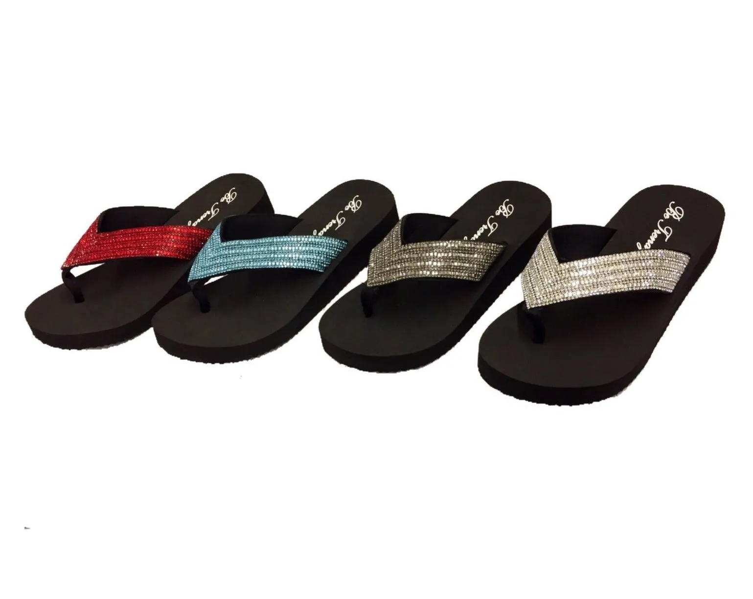 Slip-On Crystal Thong Sandals