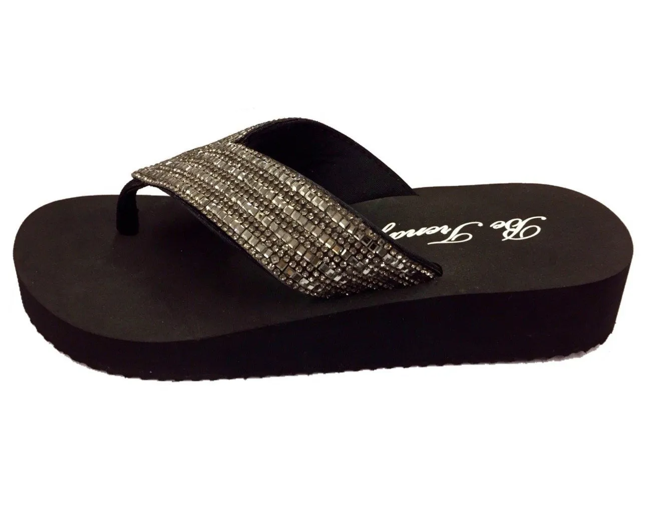 Slip-On Crystal Thong Sandals