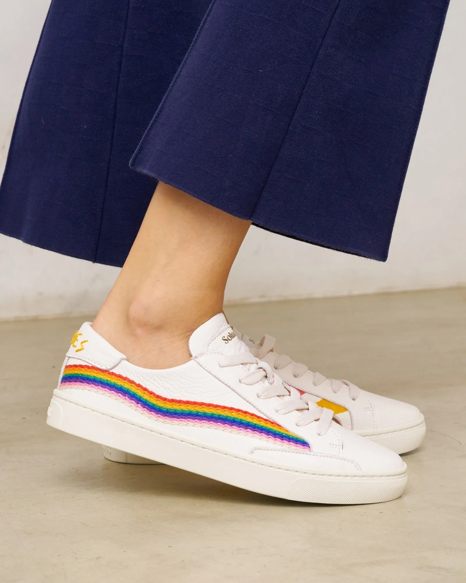 Womens_Sneakers_The Ibiza_Embroidery_Oasis White - Rainbow Wave