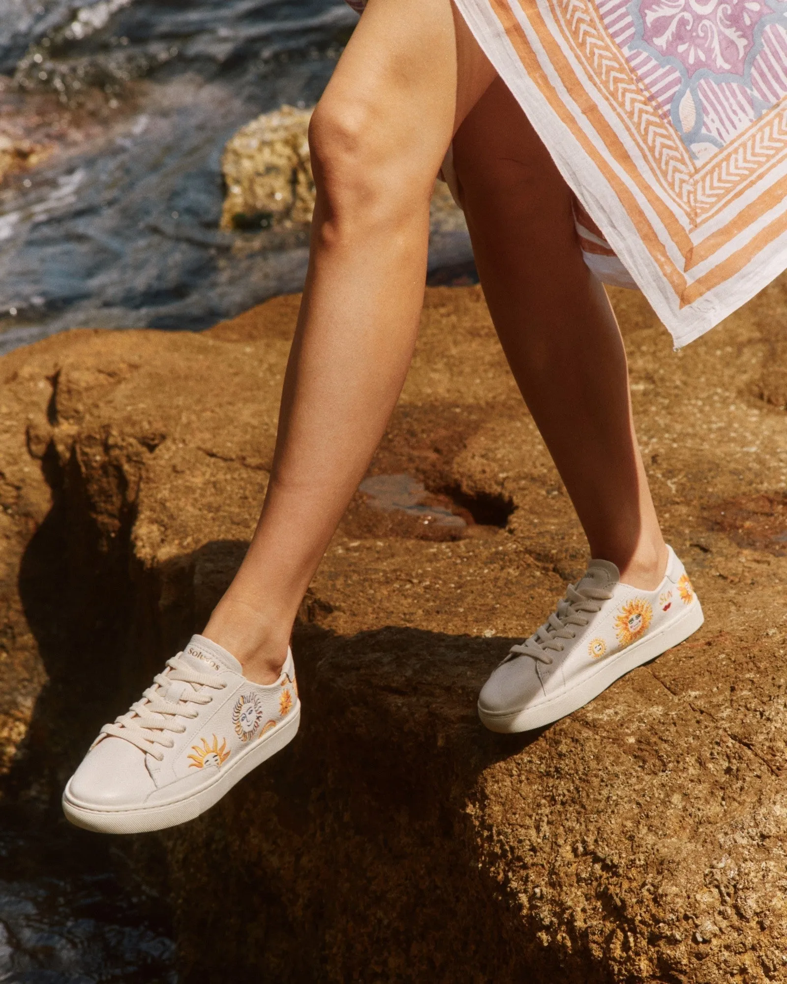 Womens_Sneakers_The Ibiza_Embroidery_Oasis White - Shine On