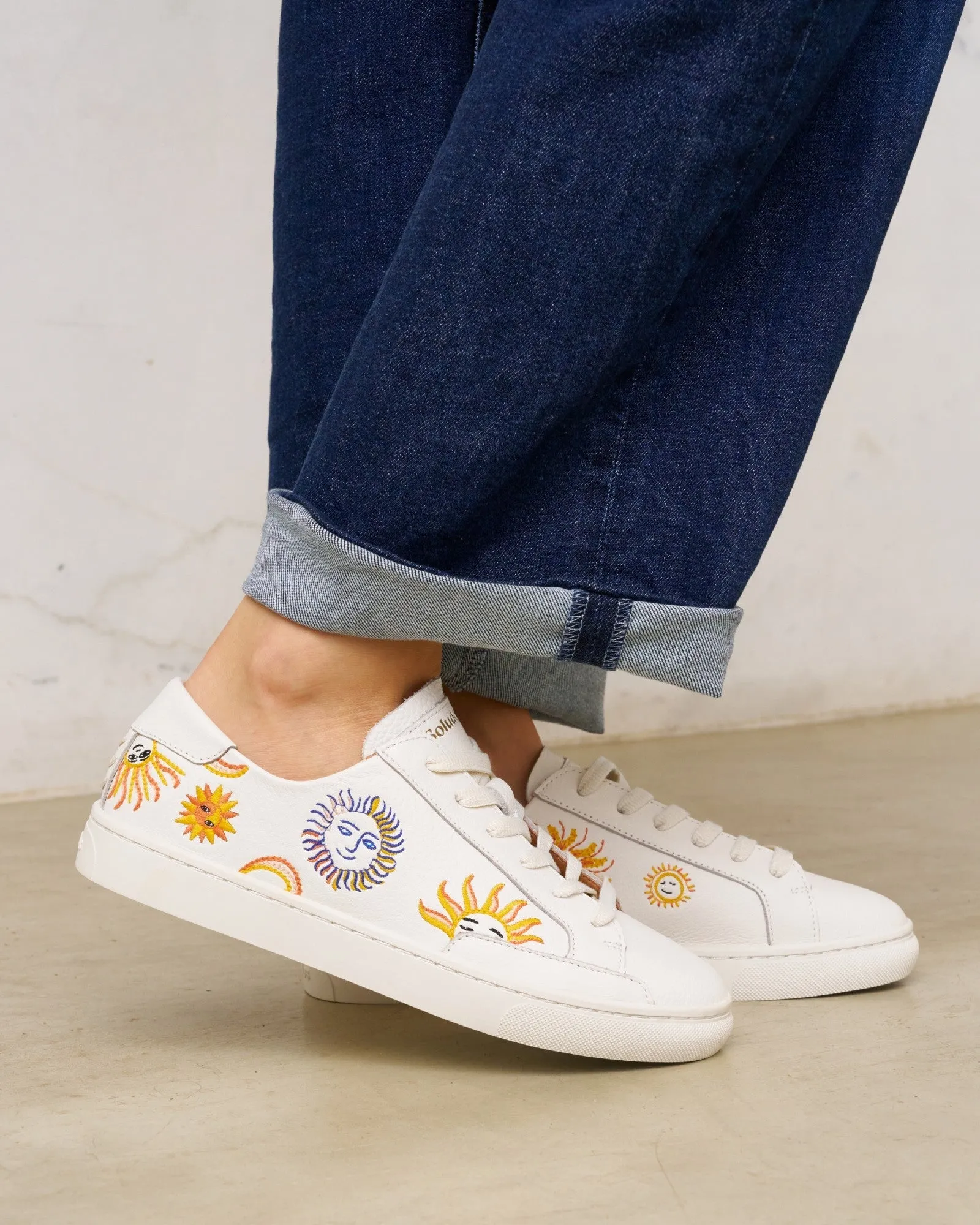 Womens_Sneakers_The Ibiza_Embroidery_Oasis White - Shine On