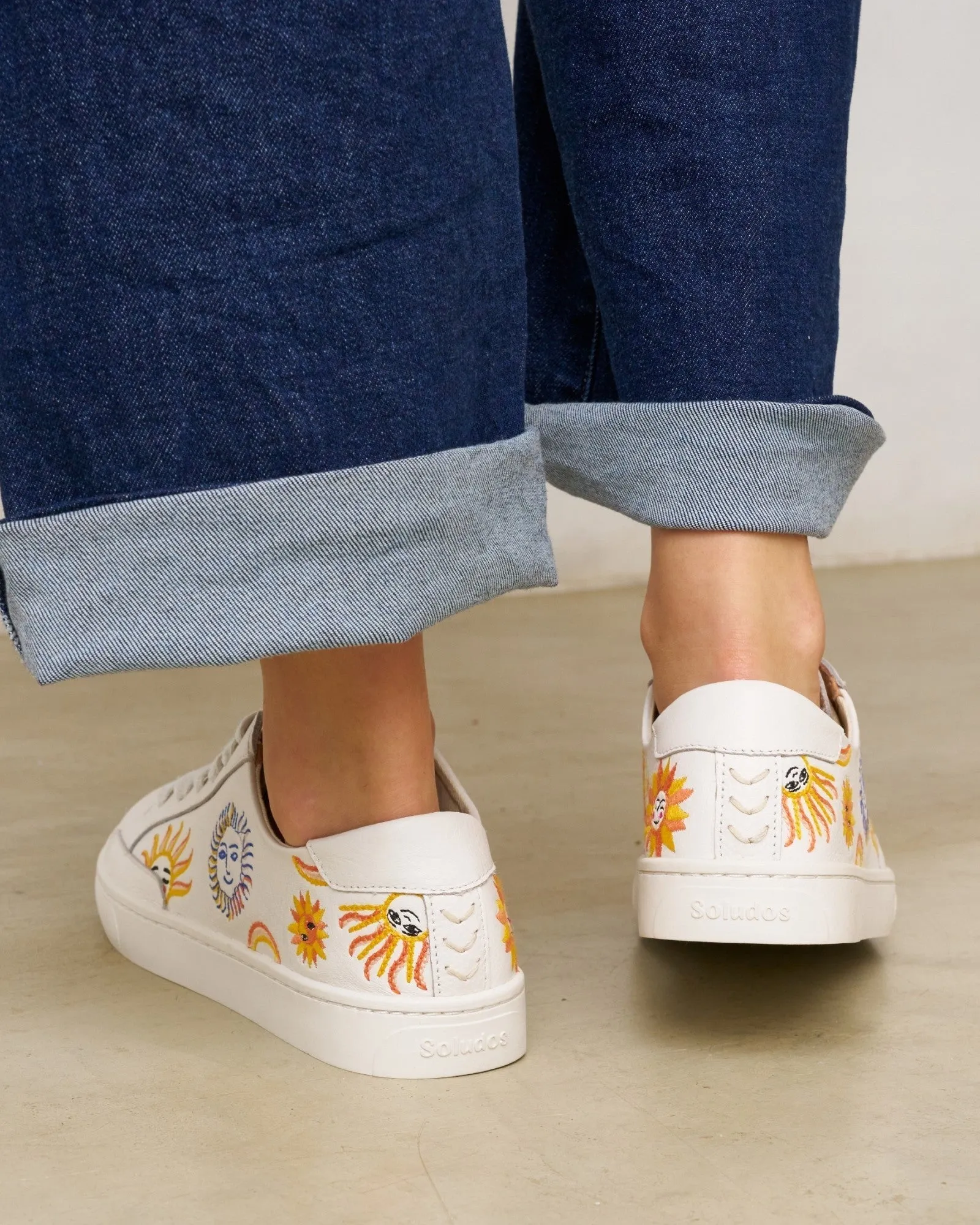 Womens_Sneakers_The Ibiza_Embroidery_Oasis White - Shine On