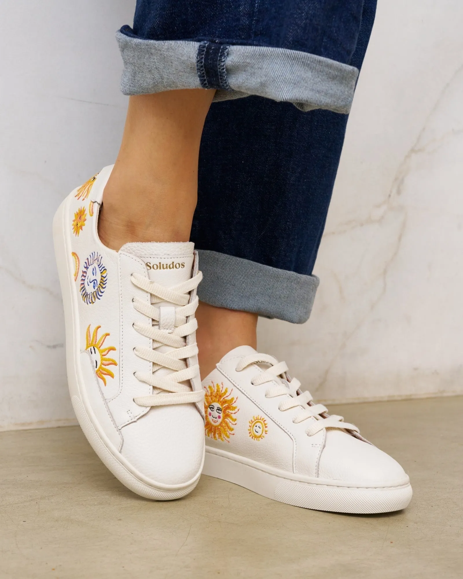 Womens_Sneakers_The Ibiza_Embroidery_Oasis White - Shine On